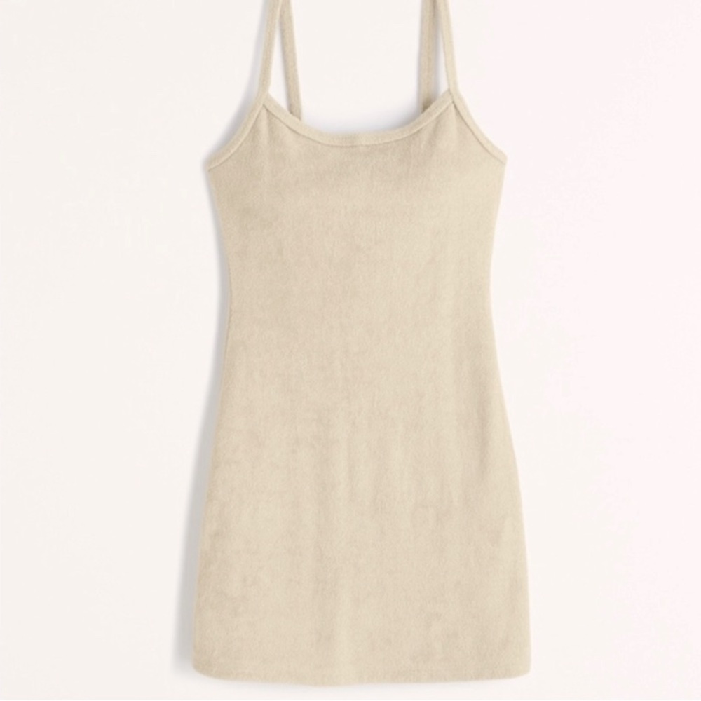 ABERCROMBIE & FITCH Terry Cloth Mini Fitted Dress
